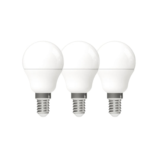 LED E14 Lamp rond - 470 lm - Warm wit licht - 3 lampen