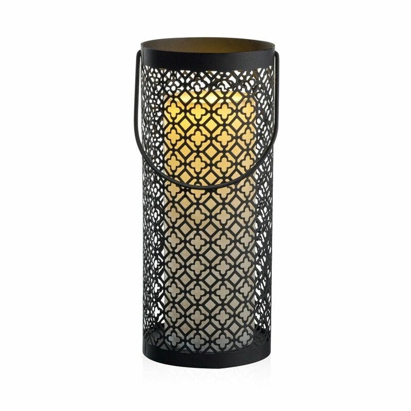 Oosterse LED tafellamp lantaarn voor binnen en buiten - Draadloos op batterijen - Zwart