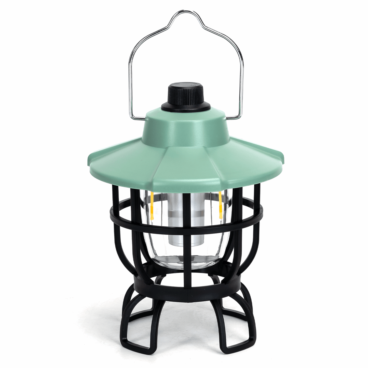 Camping LEDlamp oplaadbaar (USB-C) - tentlamp warmwit/daglichtwit groen - noodlamp met handvat