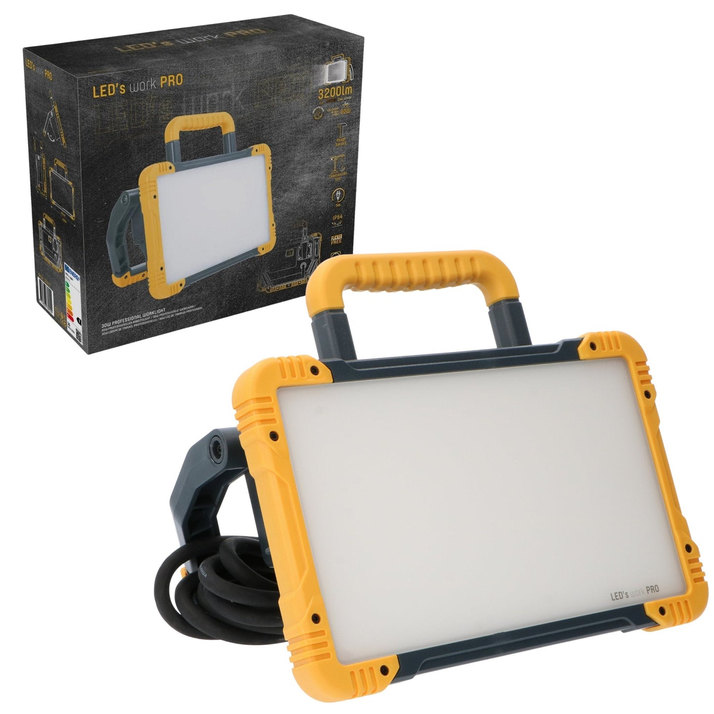 LED's Work Premium LED Werklamp 3200 - 5 meter kabel - Rough Service Tested - IP54 waterdicht - 30W