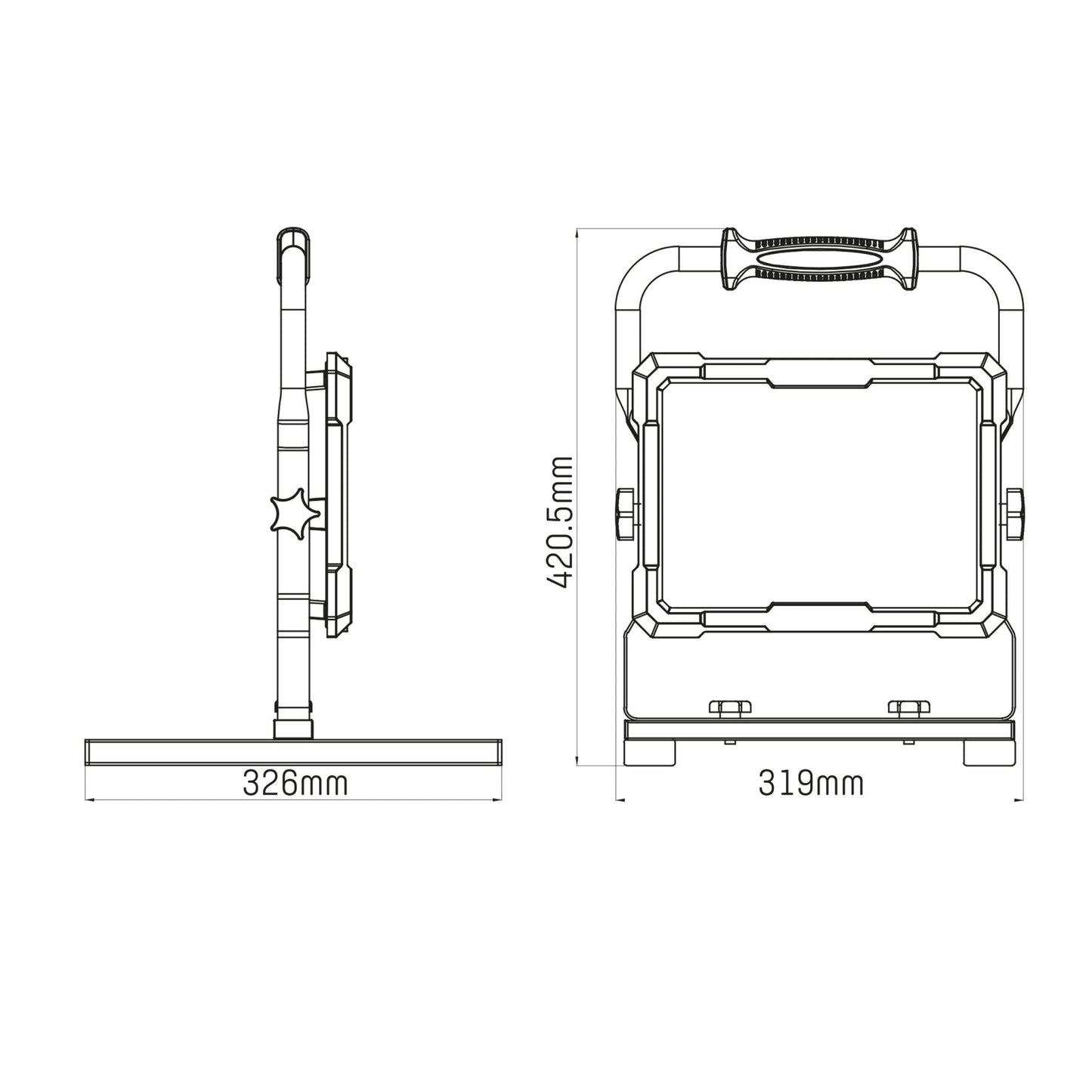 LED's Work Professionele LED Bouwlamp 13000 - Rough Service Tested - 5 meter snoer - 150W - IP65