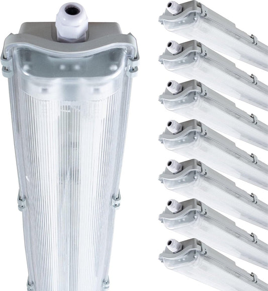 Proventa LED TL dubbel 8 armaturen met 16 buizen 150 cm - Koud wit licht 6500 K - Voordeelverapkking - 8 stuks
