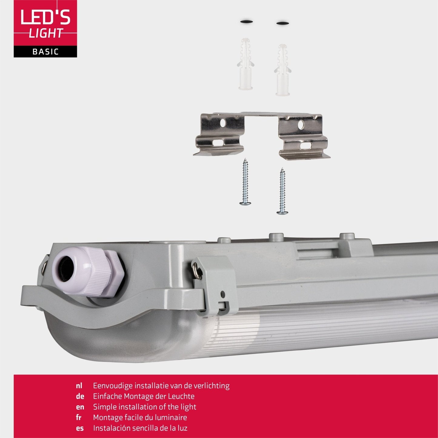 4 PACK - LED TL dubbel armaturen met 8 lampen 120 cm - Koud wit licht 6500 K - Waterdicht