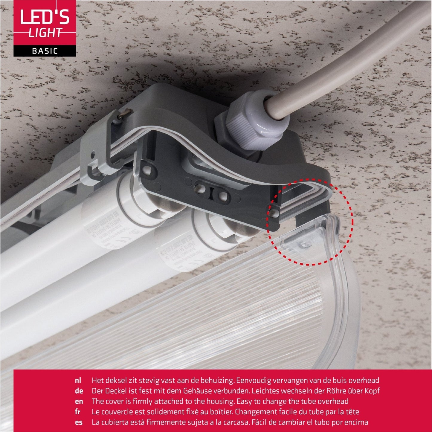 4 PACK - LED TL dubbel armaturen met 8 lampen 120 cm - Koud wit licht 6500 K - Waterdicht