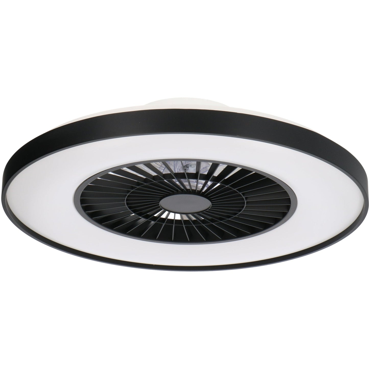 Proventa Premium Plafondventilator met lamp 60 cm - Zomer- en winterstand met afstandsbediening - Zwart