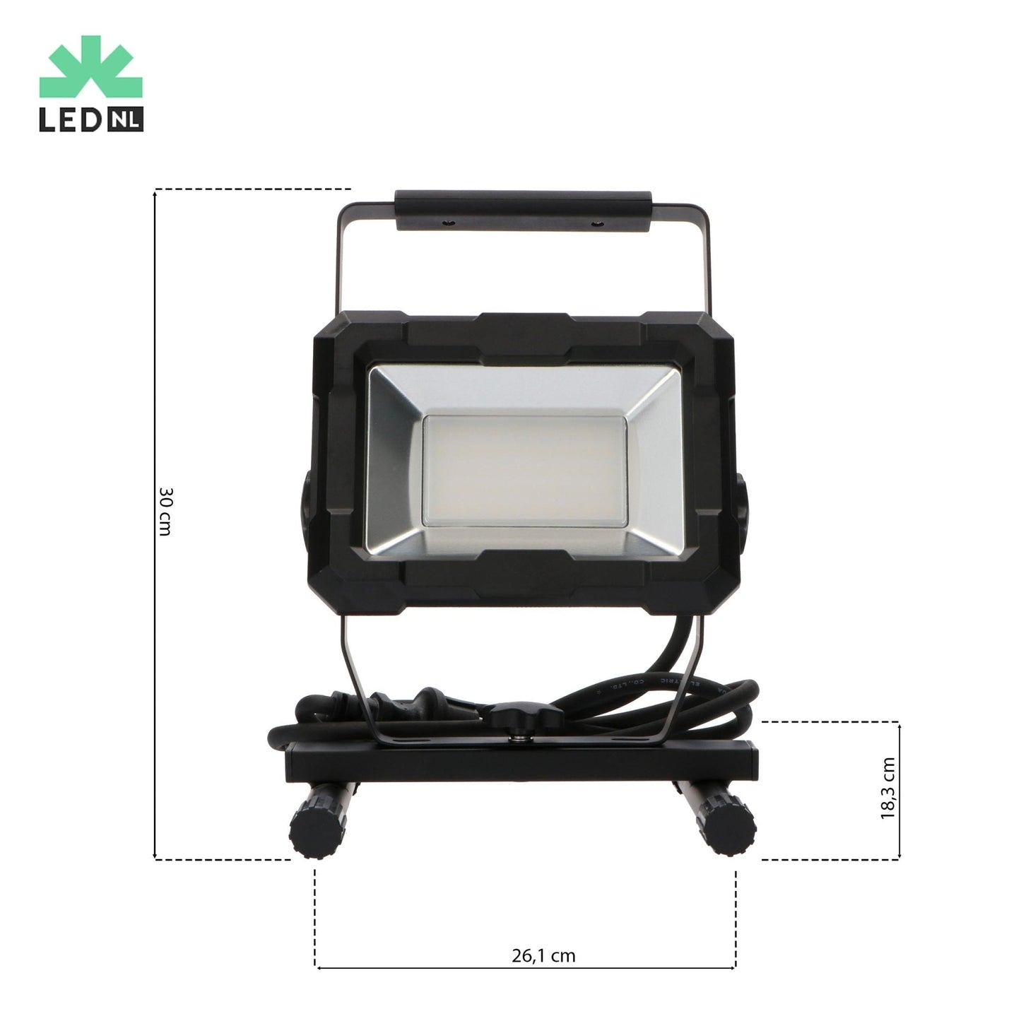 LED's Work Werklamp 4000 - Robuuste behuizing - Extra sterk snoer 150 cm - IP65 waterdicht - 50W