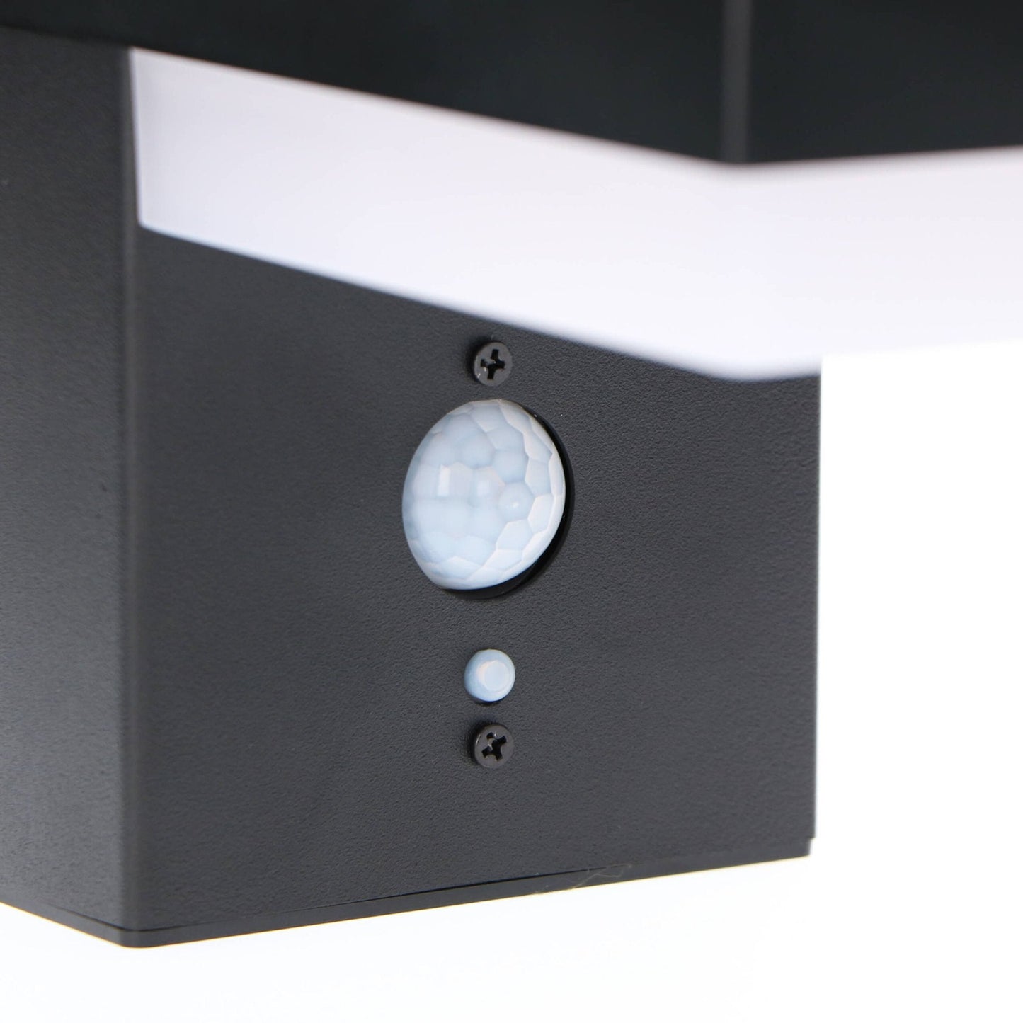 LED's Light RVS Solar LED Muurlamp met Bewegingssensor - Draadloos - Vierkant - 3 standen - Zwart