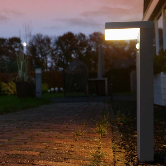 LED's Light RVS Solar LED Tuinlamp Paallamp met Bewegingssensor - Draadloos - 3 standen - Zwart