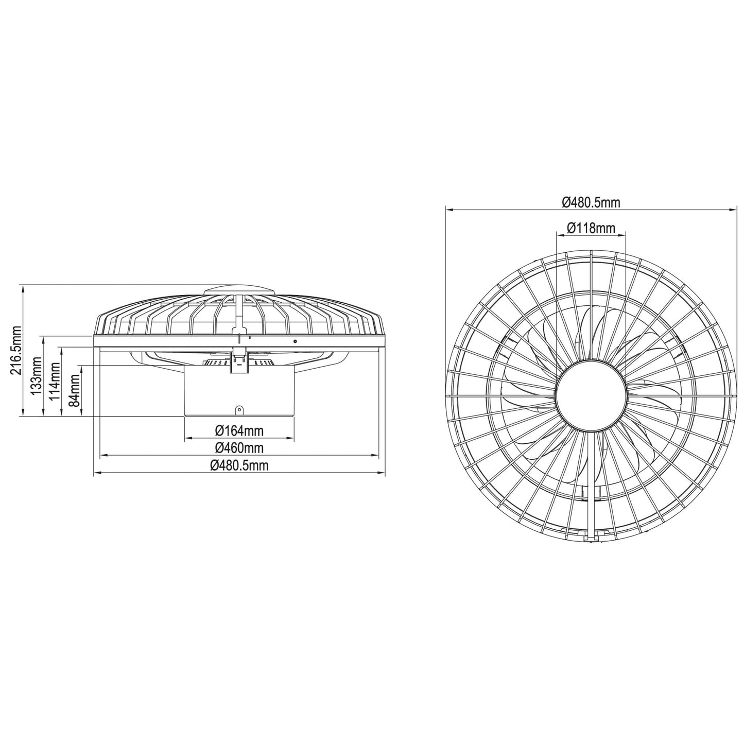 LED's Light Plafondlamp met LED verlichting en ventilator - Dimbaar en instelbare kleurtemperatuur – Incl. afstandsbediening