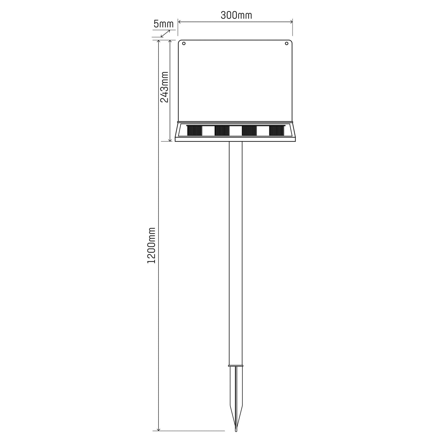 LED's Light Solar LED Display Schrijfbord Buiten - Draadloos op zonne-energie - Incl. Stift