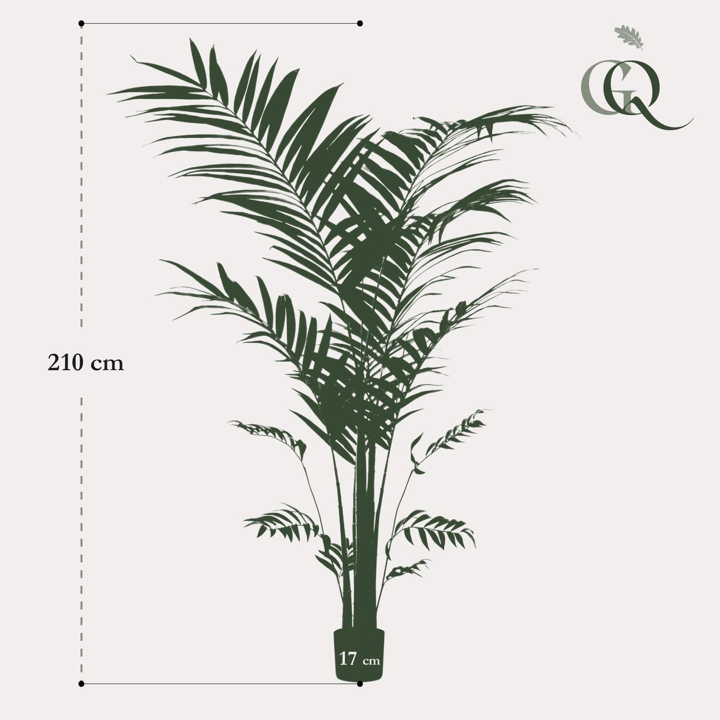Kunstplant -Kentiapalm - 210cm