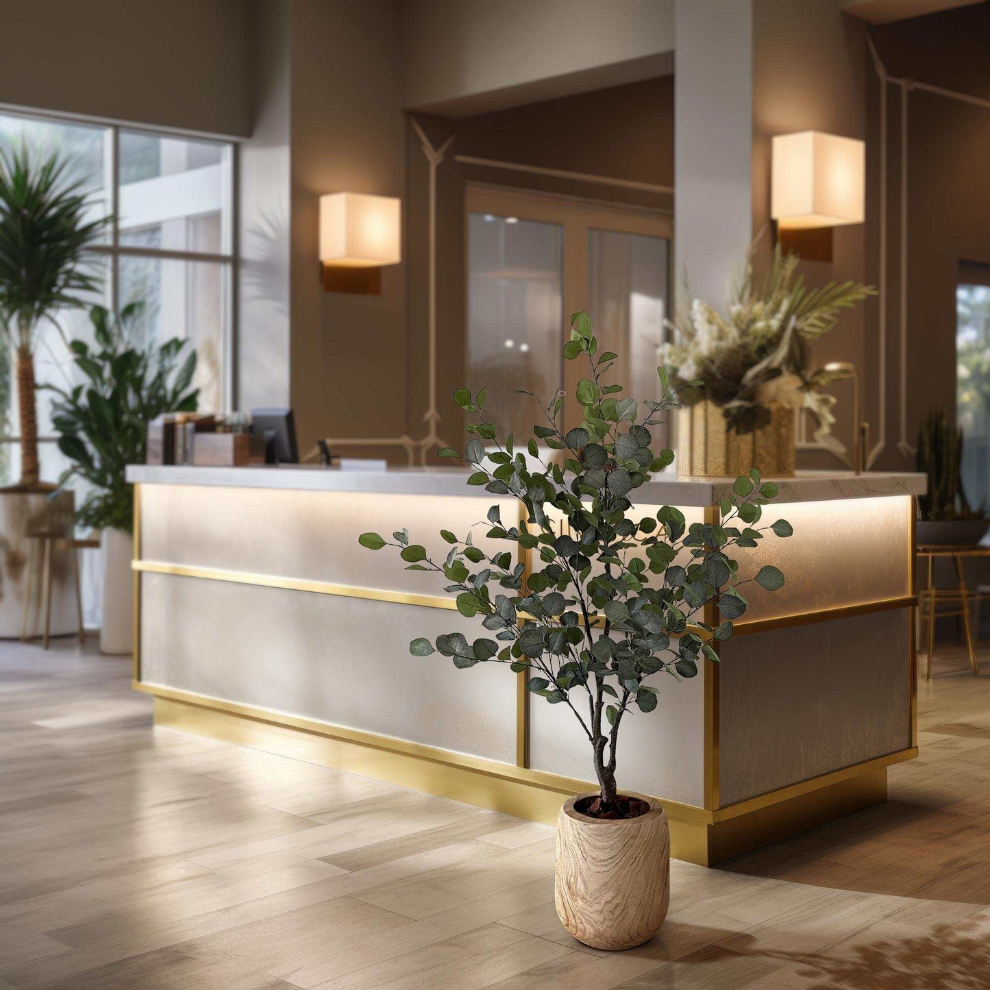 Kunstplant - Eucalyptus - Blauwe Gomboom  - 140cm