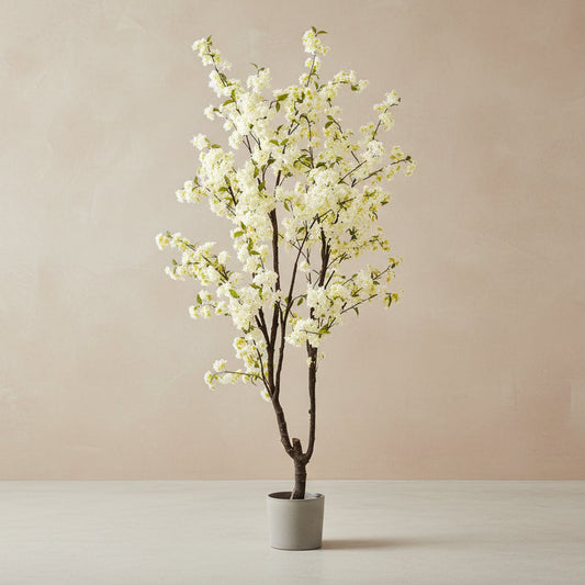 Kunstplant - Kersenbloesem - Wit - 210cm