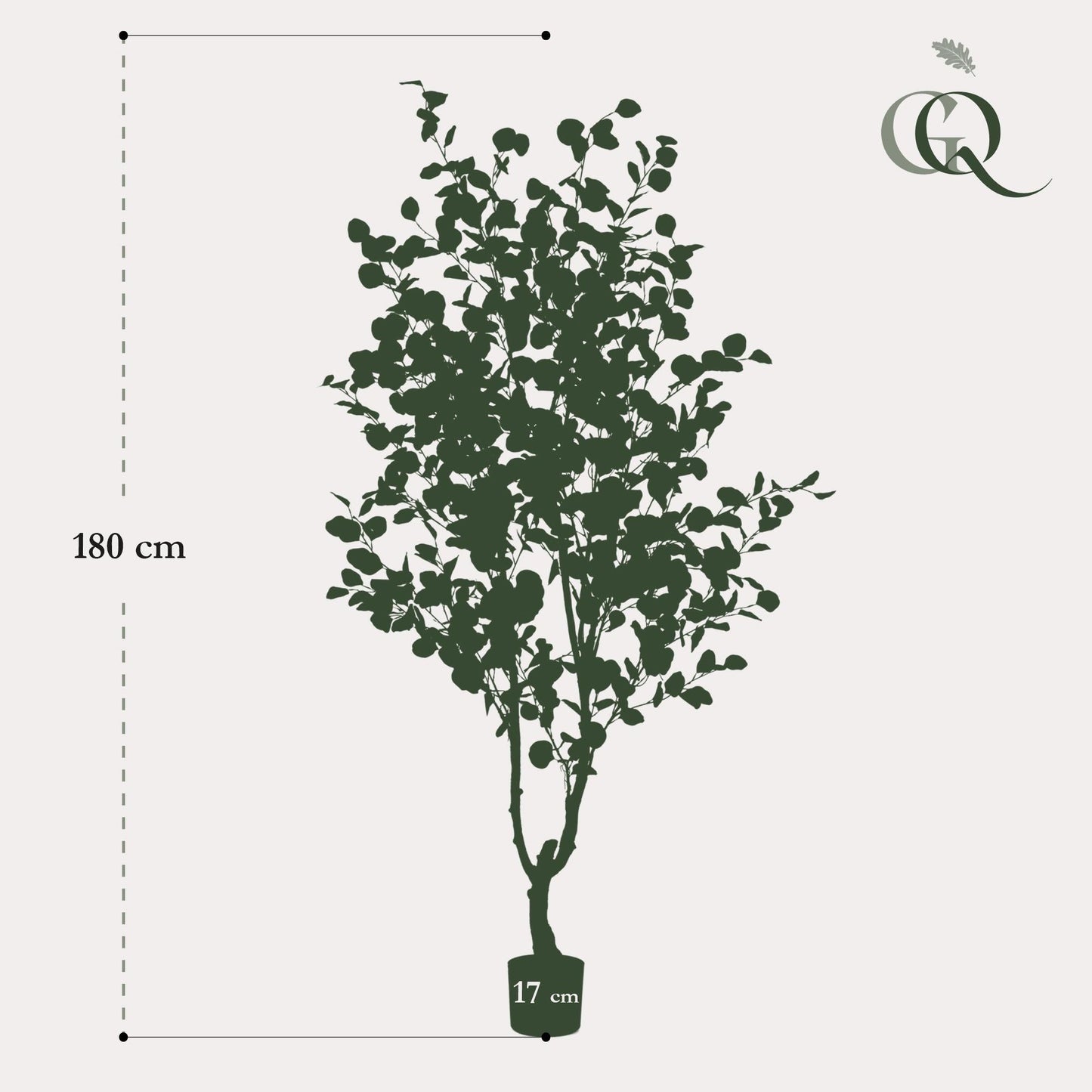 Kunstplant - Eucalyptus - Blauwe Gomboom  - 180cm