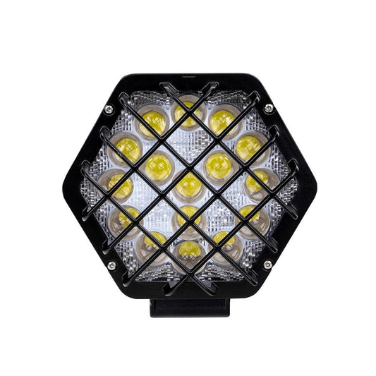 Verstraler LED 48W - werklicht HEX~2300 Lumen - 12V & 24V DC | daglichtwit 6500K | IP67