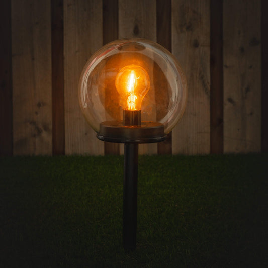 Vintage Solar Priklamp met sensor - Automatisch aan/uit - Warm wit licht - IP44 - 54 cm